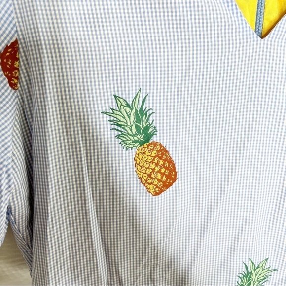 Autumn Adiegbo Blue Plaid Pineapple Fit & Flare Dress Size 6 - Picture 7 of 15